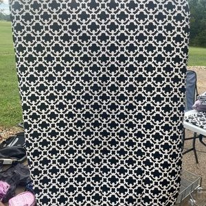 Black and white geometric curtains